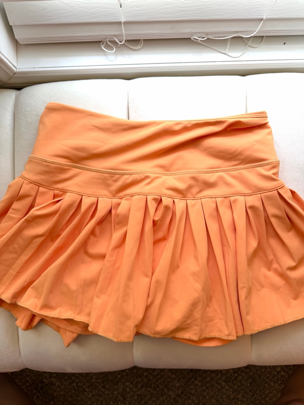 Orange gold hinge Pleated Athletic Skirt